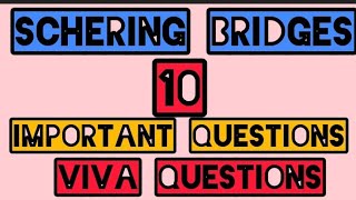 SCHERING BRIDGES viva question schering bridge important question 10 viva voce questions important [upl. by Nosemaj]