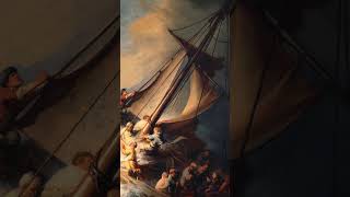 The Storm on the Sea of Galilee 1633 art painting rembrandt storm sea [upl. by Mannie488]