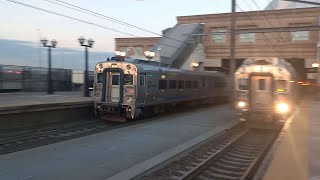 NJ Transit and Amtrak at Secaucus Junction during evening Rush Hour with a couple surprises [upl. by Onitsuaf]