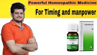 Increase Timing amp Man Power  yohimbinum Homeopathic Medicine  How to use [upl. by Arick226]