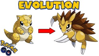 Evolving SANDSHREW to SANDSLASH POKEMON GO EVOLUTION [upl. by Ivek]