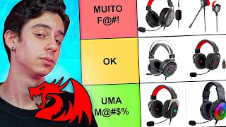 TIERLIST DE HEADSET GAMER DA REDRAGON MUITO ZEUS [upl. by Anneh131]