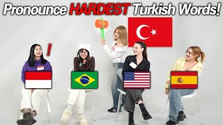 People Try To Pronounce The HARDEST Words In TURKISH l Indonesia USA Brazil Spain Turkey [upl. by Eerehc]