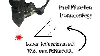 Laser fokus einstellen  Laser fokussieren mit Trick und Faltmodell  50W Laser Cutter [upl. by Hercule]