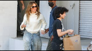 Jennifer Lopez amp Emme Shopping Ahead Of Kamala Harris Rally [upl. by Sessilu516]