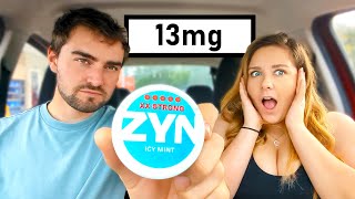 Girlfriend tries ZYN pouch for the first time [upl. by Annaili]