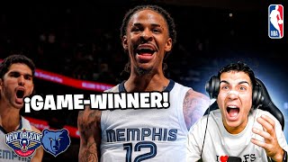 ¿EL REGRESO DE JA MORANT y mete el GAME WINNER ¡NO ME LO CREO  PELICANS vs GRIZZLIES 2012 [upl. by Gnivri]