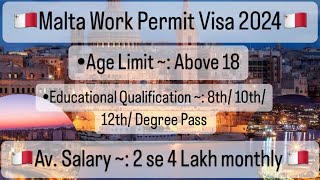 Malta work permit visa 2024 how to apply Malta work permit visa 2024 Malta work permit 2024 [upl. by Meit]