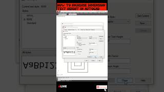 How to increase dimension text height in autocad autocadshorts youtubeshorts autocad shortsfeed [upl. by Bywoods282]