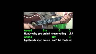 Lips Of An Angel Hinder ukulele cover song chords and lyrics [upl. by Sperling]