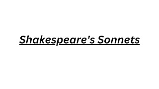 SHAKESPERE’S SONNETS [upl. by Denton]