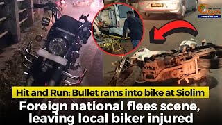 HitandRun Bullet rams into bike at Siolim [upl. by Eseeryt470]