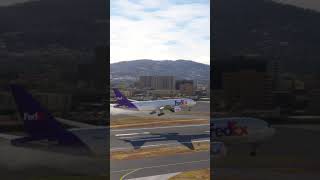 Emergency Landing FedEx Air Boeing 777 at La Aurora Airport shorts [upl. by Miehar]