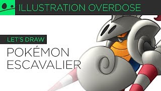 Lets Draw Pokemon 589  Escavalier [upl. by Nerag478]