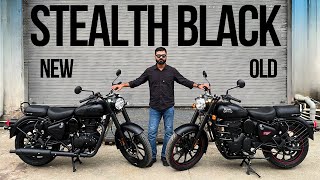 Classic 350 Stealth Black New vs Old Version  Detailed Comparison  Motorxone [upl. by Ytsanyd]