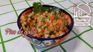 Pico de gallo receta mexicana│How to make mexican pico de gallo│Sandys International Recipes [upl. by Myrle]