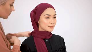 60 Second Hijab Tutorial  3 ways to style our Luxe Jersey Hijab  INAYAH [upl. by Adnovahs]