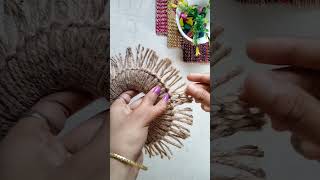 Lets make jute rope craft for home decor🥰💖👌 craft diy ideas decor viral trending [upl. by Inattyrb817]