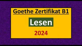 Goethe Zertifikat B1 Lesen Modelltest mit Antworten am Ende  Vid  202 [upl. by Ladnar]