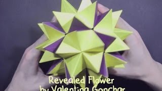 Kusudama Revealed Flower part 1 of 2  Yakomoga Origami tutorial [upl. by Yssim]