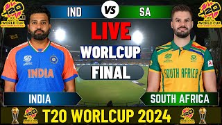 India vs South Africa live T20 World Cup Final  IND vs SA Live Match Today [upl. by Ocirederf529]