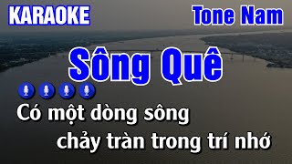 Sông Quê Karaoke Tone Nam  Karaoke AK [upl. by Gomar]