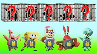 Oh no Spongebob is in jail Pick the right key to set Spongebob free  Funny Spongebob Animation [upl. by Arratahs336]