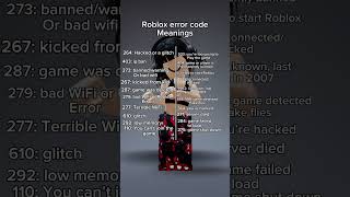 ROBLOX error code Meanings roblox music [upl. by Juakn]