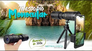 Telescopio monocular para celular con 300x unboxing y modo de uso [upl. by Grizelda]