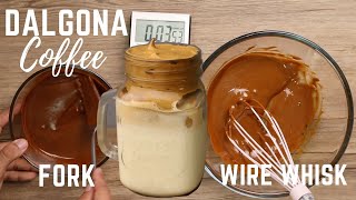 How To Make Dalgona Coffee   Without Mixer  Using Fork and Wire Whisk  Coffee Recipes [upl. by Nnylecoj899]