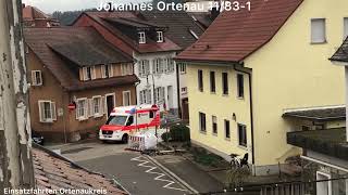 Notfall im Pflegeheim Einsatzfahrt RTW 11831 und NEF 3821 in Gengenbach 🚑🚨 [upl. by Saxon]