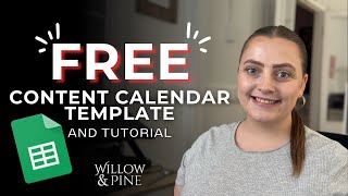 FREE Social Media Content Calendar Template and TUTORIAL [upl. by Nnairet109]