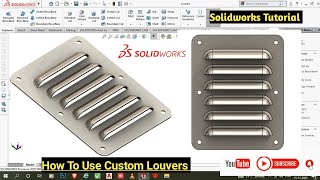 Solidworks Tutorial  How To Make Custom Forming Tool Louvers In Solidworks 🔥 [upl. by Ellenej204]