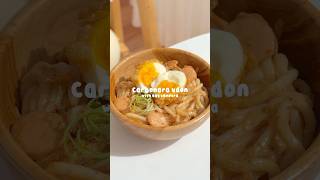 carbonara udon with egg tempura [upl. by Onitsuj]