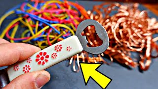 How to Strip Copper Wires with any item that you have at home Top 10 Super Ideas [upl. by Rudwik]