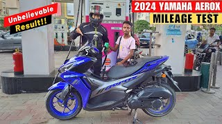 2024 Yamaha Aerox 155 Mileage Test City amp Highway  Unbelievable Result [upl. by Alleda]