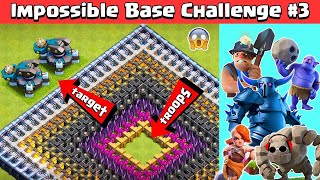 Impossible Base challenge with all Troops Against 3 scattershot  clash of clans [upl. by Thrasher]