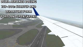 Delta Airlines Boeing 737800 Timelapse Startup and takeoff from Portland PDXKPDX [upl. by Ledeen502]