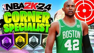 NBA 2K24 Best Shooting Badges  How to Shoot Corner Specialist Badge [upl. by Yle518]