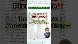 Dont use Pivot in Excel‼️Instead Use Amazing function excel exceltricks exceltutorial shorts [upl. by Kathryne]