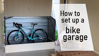 How to set up a bike garage Fahrradbox Tepro 7132 [upl. by Chuch]