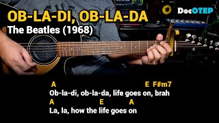 ObLaDi ObLaDa  The Beatles 1968 Easy Guitar Chords Tutorial with Lyrics [upl. by Emerej]