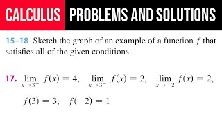 17 Sketch a graph of an example of a function f that satisfies all of the given conditions [upl. by Oramlub722]