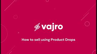 How to sell using Product Drops [upl. by Chansoo562]