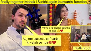 finally together Mohak Narang and Surbhi Rathore again in awards function🥳❤️dono ko mila awards [upl. by Juxon]