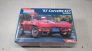 Monogram 67 Corvette 427 Roadster Unboxing [upl. by Atteloiv541]