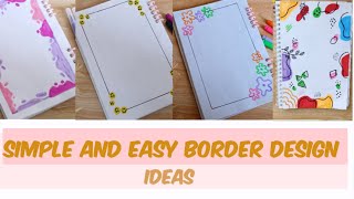 Simple And Easy Border Design  Front Page Design  Title Page [upl. by Ehtiaf409]