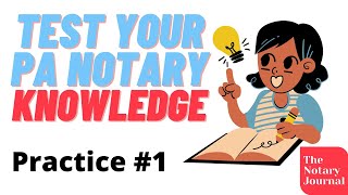 Pennsylvania Notary Test Practice Questions 1 [upl. by Ecidnac]