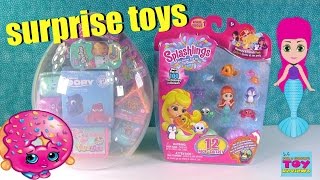 Shopkins Giant Surprise Egg 4 Disney My Little Pony Twozies Toy Opening  PSToyReviews [upl. by Arahc89]