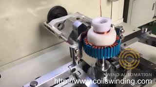 Outrunner Brushless stator winding machine for drone aircraft model motors Wind Automation [upl. by Ydor359]